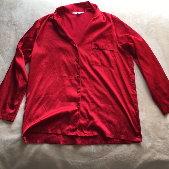 Victoria's Secret Other - Victoria’s Secret Red Silk Top